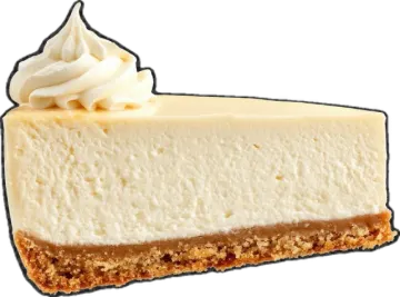 a piece of cheese cheese pie on a white background