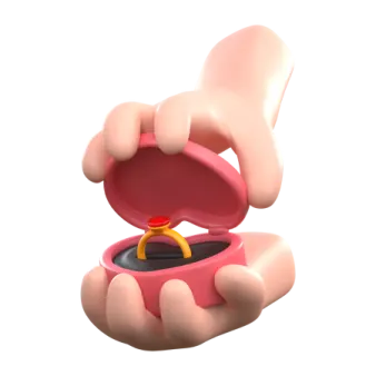 a person holding a ring in their hand