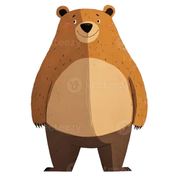 a brown bear standing on its hinds