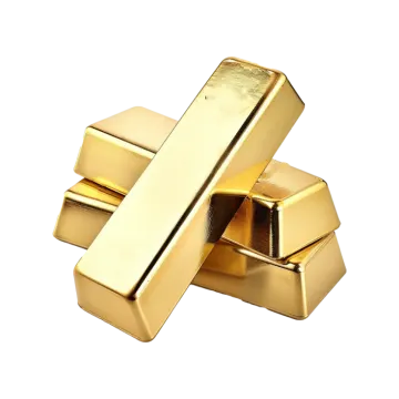 gold bars on a white background