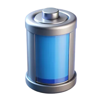a blue trash can on a white background