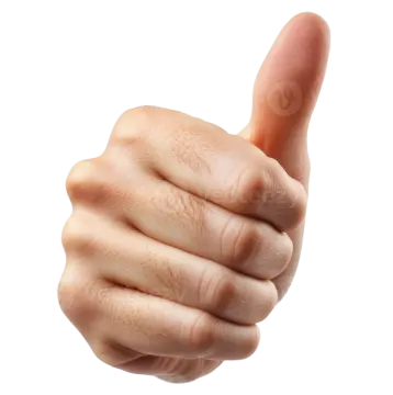 a hand with a thumb on it