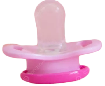 a pink paco with a white background
