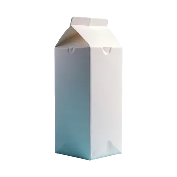 a white and blue milk carton