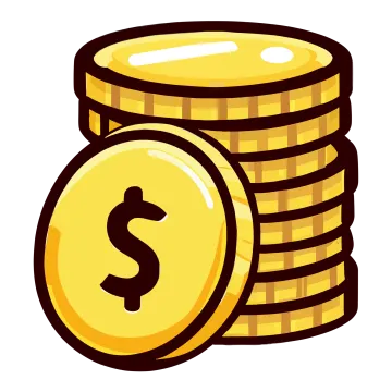 a stack of coins