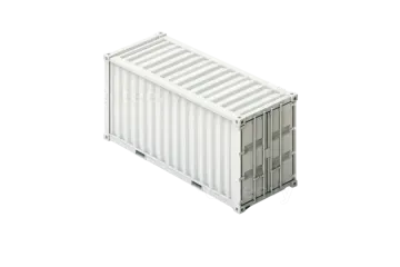a shipping container on a white background