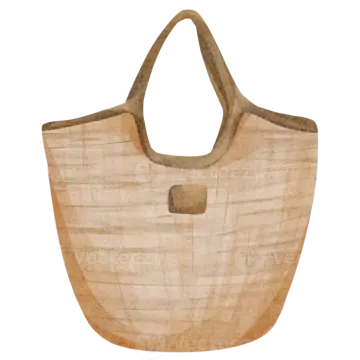 a brown bag on a white background
