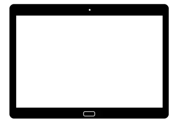 a black and white image of an ipad