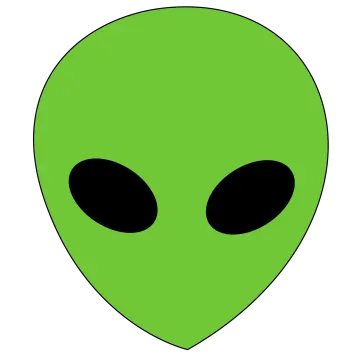 a green alien head