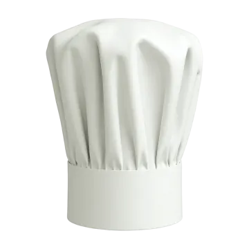 a chef's hat on a white background