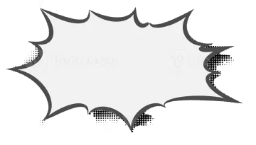 a black and white comic speech bubble