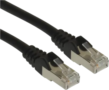 a pair of black ethernet cable