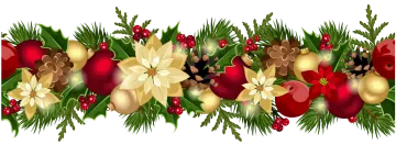 christmas floral border png