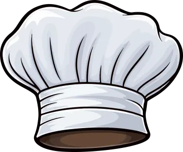 a chef hat on a white background