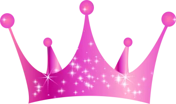 a pink crown with stars on it