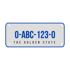a license plate with the words oac120 on it