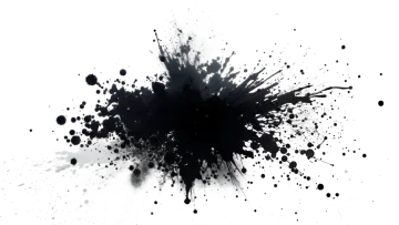 a black ink sp on a white background
