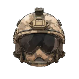 a helmet with goggles on it
