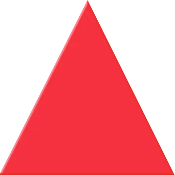 a triangle is shown in red and white