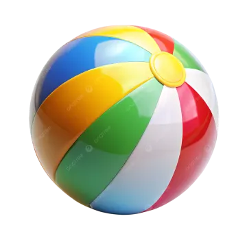 a colorful beach ball on a white background