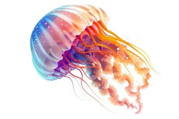 a jellyfish swimming in the ocean