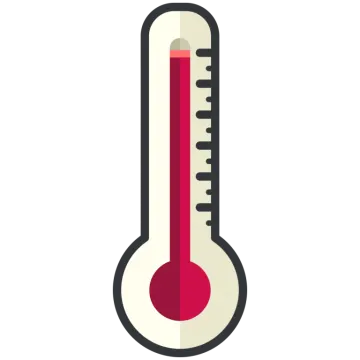 a thermometer on a white background