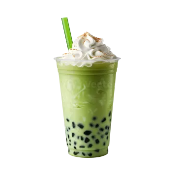 a green drink with whipped and whipped on top