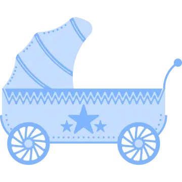 a baby carriage with a star on the side