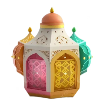 a lantern with arabic ornames on it