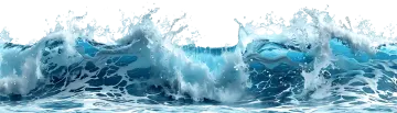 a blue and white background with water splash