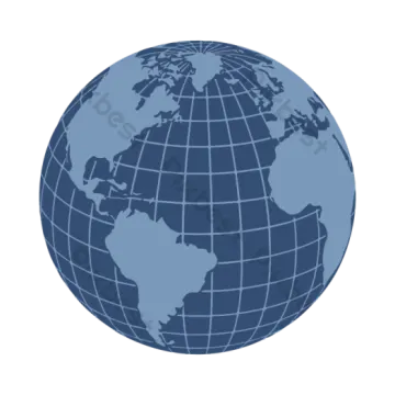 a blue and white globe on a white background