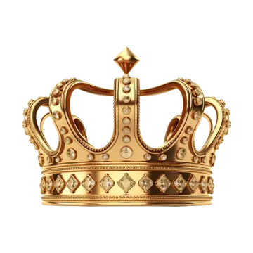 a gold crown on a white background