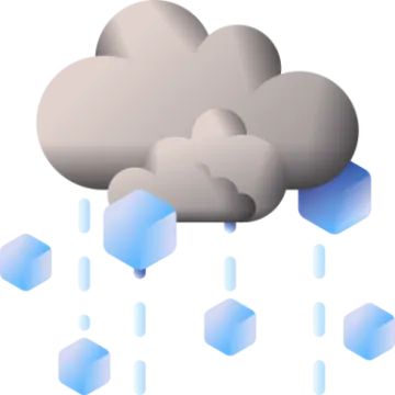 a cloud with rain coming from it