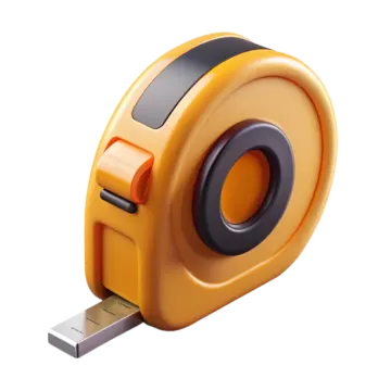 an orange tape is attached to a white background