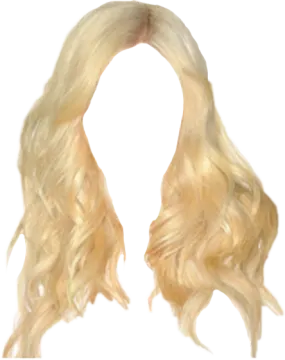 a blonde wig on a white background