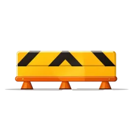 a yellow and black traffic sign on a white background