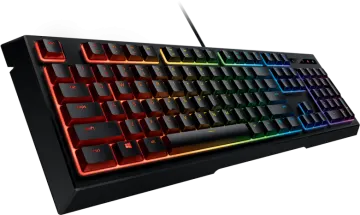 a computer keyboard on a white background