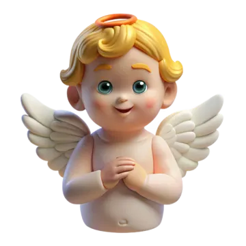 an image of a little angel with wings