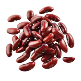 red beans on a white background