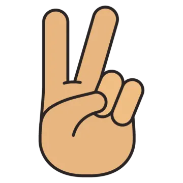 a hand making the peace sign