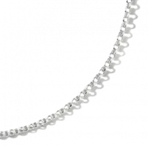 a white gold necklace with diamonds on it
