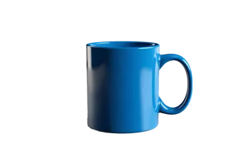 a blue mug on a white background