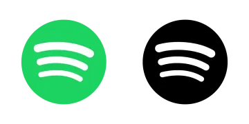 a green and black logo for a music company