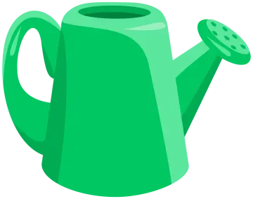 a green watering pot