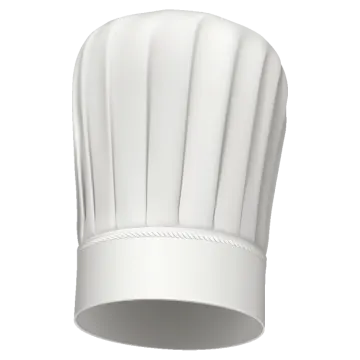 a chef hat on a white background