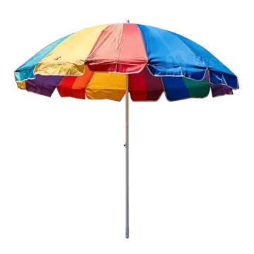 a colorful umbrella on a white background