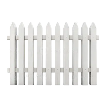 white picket fence on a white background