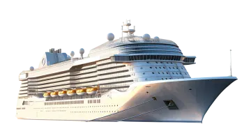 a large white cruise ship