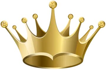 a gold crown on white background