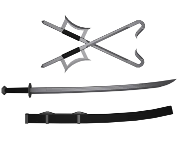 a sword with two swords on it